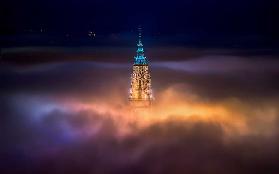 Toledo City Foggy Night