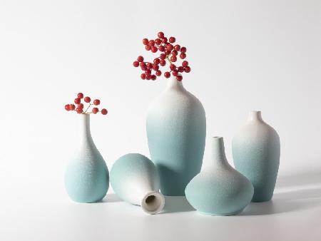 Red currant berries &amp; Vases