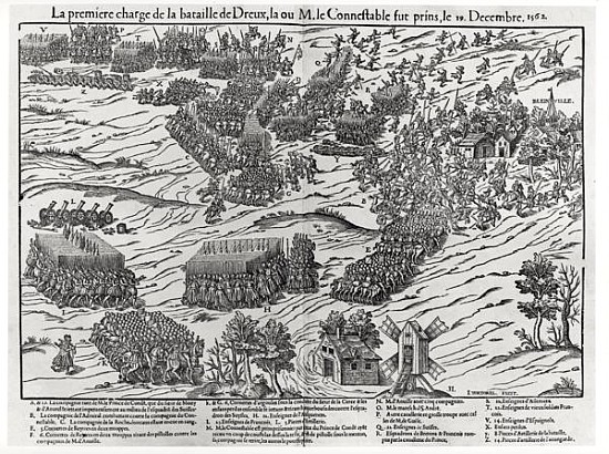 The Battle of Dreux, 19th December 1562 a J. J. Perrissin