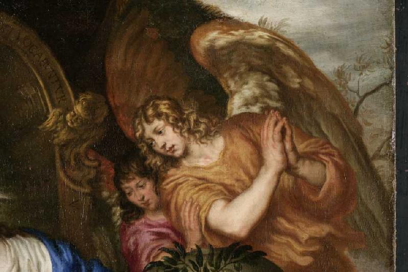 Muttergottes mit dem Christuskind und dem Johannesknaben (Detail). a Joachim von Sandrart