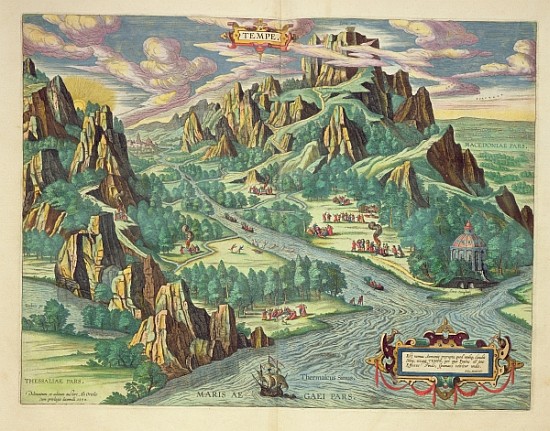 View of antique Thessaly from the ''Atlas Major'' a Joan Blaeu