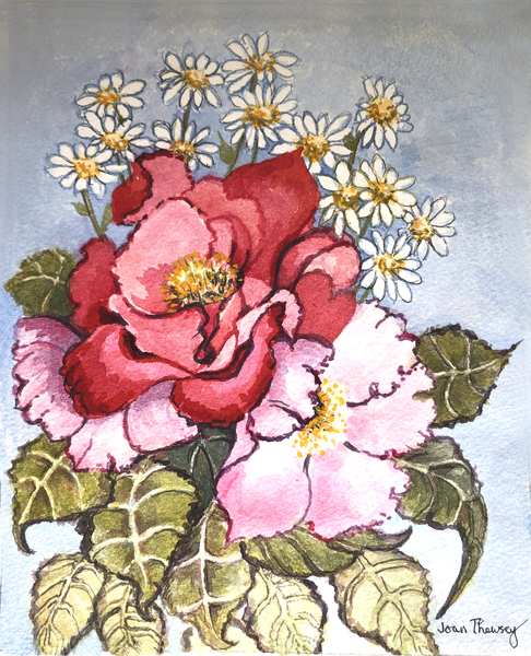 One Red and one Pink Rose a Joan  Thewsey