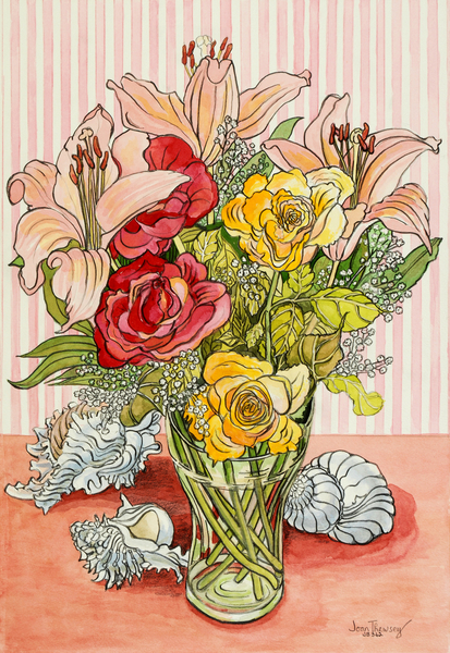 Roses, Lillies and Shells a Joan  Thewsey