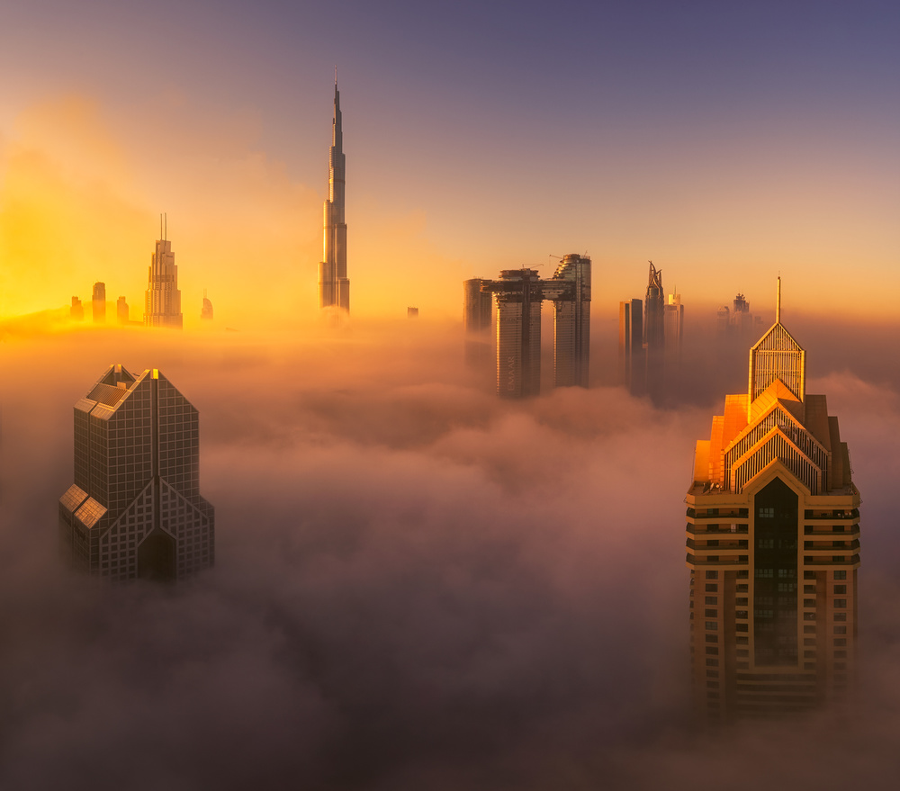 Dubai foggy sunrise in the city A738873 a joanaduenas
