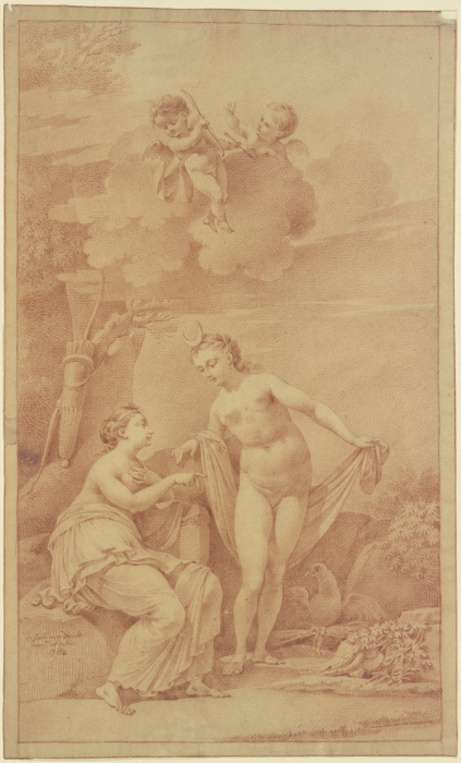 Jupiter, in der Gestalt Dianas, nähert sich Kallisto a Joannes van Dreght