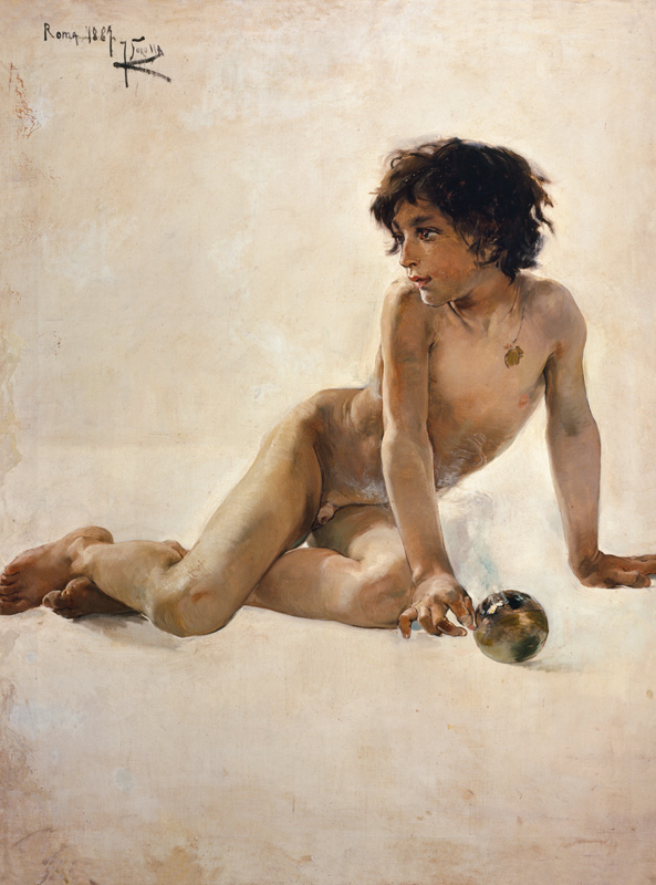 Portrait of a naked boy (Akademia) a Joaquin Sorolla