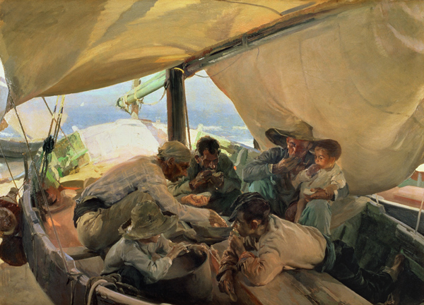 Lunch on the Boat a Joaquin Sorolla