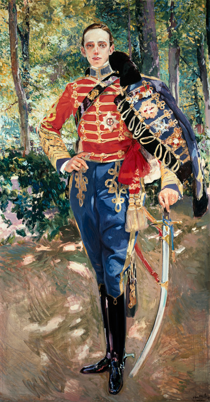 Portrait of Alfonso XIII Wearing the Uniform of the Hussars a Joaquin Sorolla