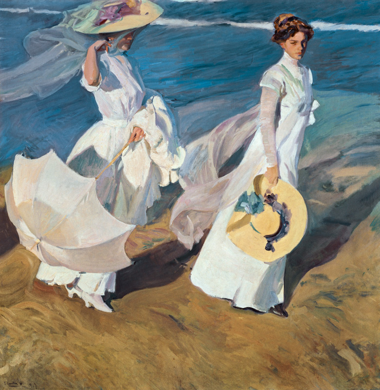 Passeggiata in riva al mare a Joaquin Sorolla