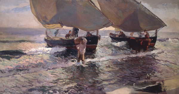 Descargando la pesca a Joaquin Sorolla y Bastida