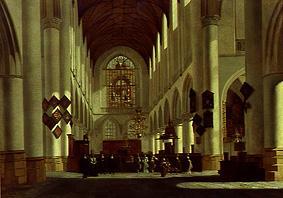Inside of the great St. Bavo church in Haarlem a Job Adriaensz Berckheyde