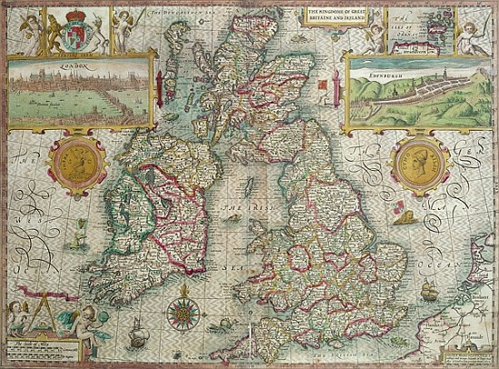Map of the Kingdom of Great Britain and Ireland a Jodocus Hondius
