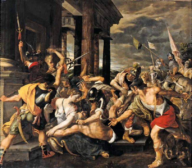 Delilas Verrat und Samsons Gefangennahme durch die Philister a Jodocus van Winghe