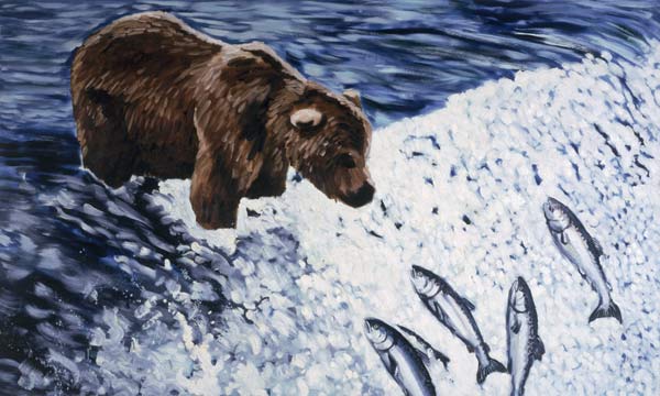 Alaskan Brown Bear, 2002 (oil on canvas)  a Joe Heaps  Nelson