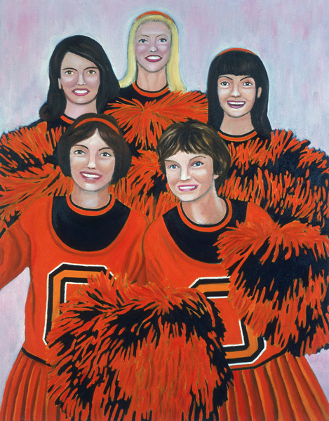 Oregon State Cheerleaders, 2002 (oil on canvas)  a Joe Heaps  Nelson