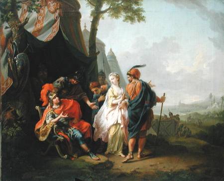 The Abduction of Briseis from the Tent of Achilles a Joh. Heinrich d.Ä. Tischbein