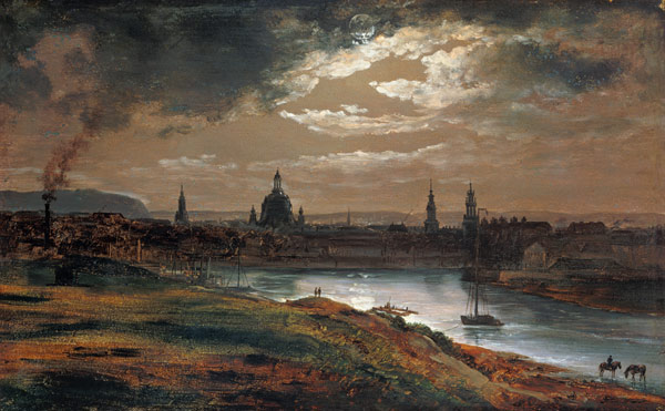 Look at Dresden at evening a Johan Christian Clausen Dahl
