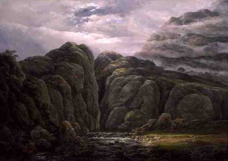 Norwegian Mountain Landscape a Johan Christian Clausen Dahl