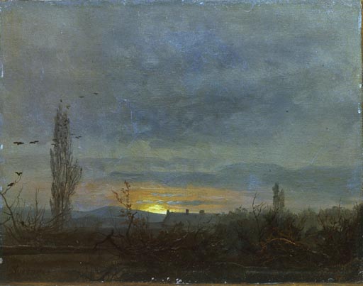 Sonnenuntergang bei Dresden a Johan Christian Clausen Dahl