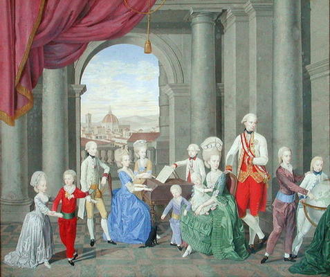 The Family of Leopold II (1747-92) (gouache on paper) a Johan Moll