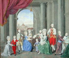 The Family of Leopold II (1747-92) (gouache on paper)