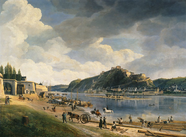 Look at the bank of the Rhine with honour broad stone a Johann Adolf Lasinsky