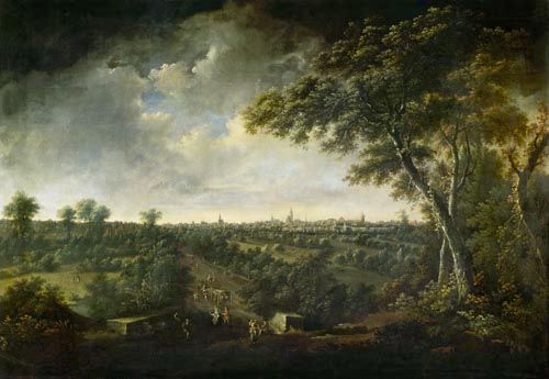 Leipzig, seen by Lindenau a Johann Alexander Thiele