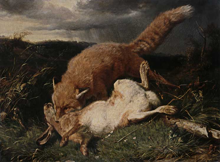 Fox and Hare a Johann Baptist Hofner