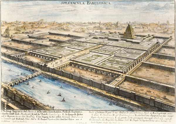 Babylon , Hanging Gardens a Johann Bernhard Fischer von Erlach