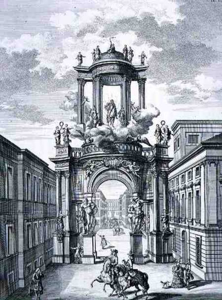 Triumphal Arch, Vienna, from 'Entwurf einer historischen Architektur' a Johann Bernhard Fischer von Erlach
