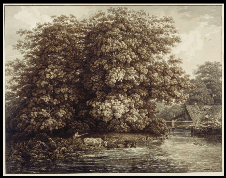 Die Mühle bei den großen Eichen a Johann Christian Reinhart