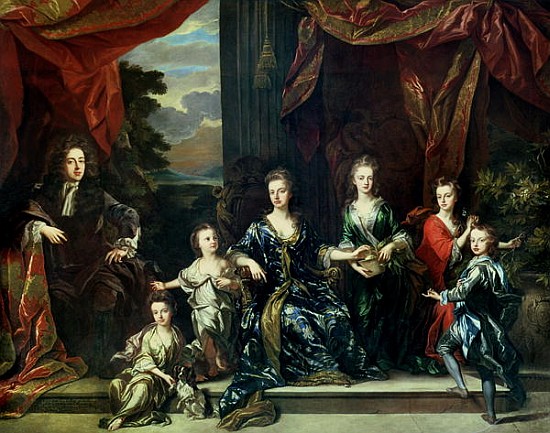 John Churchill (1650-1722) 1st Duke of Marlborough and Sarah (1660-1744) Duchess of Marlborough with a Johann Closterman