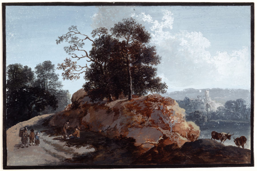 Tree section on rocks a Johann Friedrich Alexander Thiele
