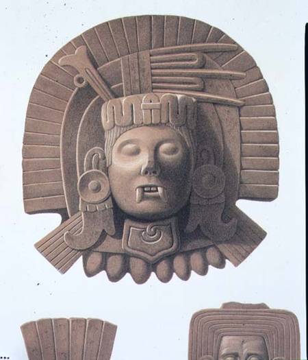 Plate from 'Ancient Monuments of Mexico' a Johann Friedrich Maximilian von Waldeck