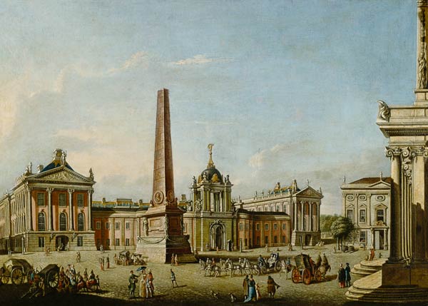 View of the Old Market and the Front Gate of the Schloss Sanssouci a Johann Friedrich Meyer