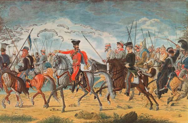 Russische Reiterei a Johann Friedrich Naumann