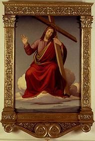 The Savior in the clouds with the cross on the shoulder a Johann Friedrich Overbeck