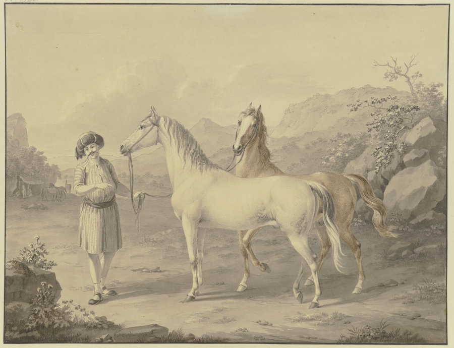 Arabian horses a Johann Georg Pforr