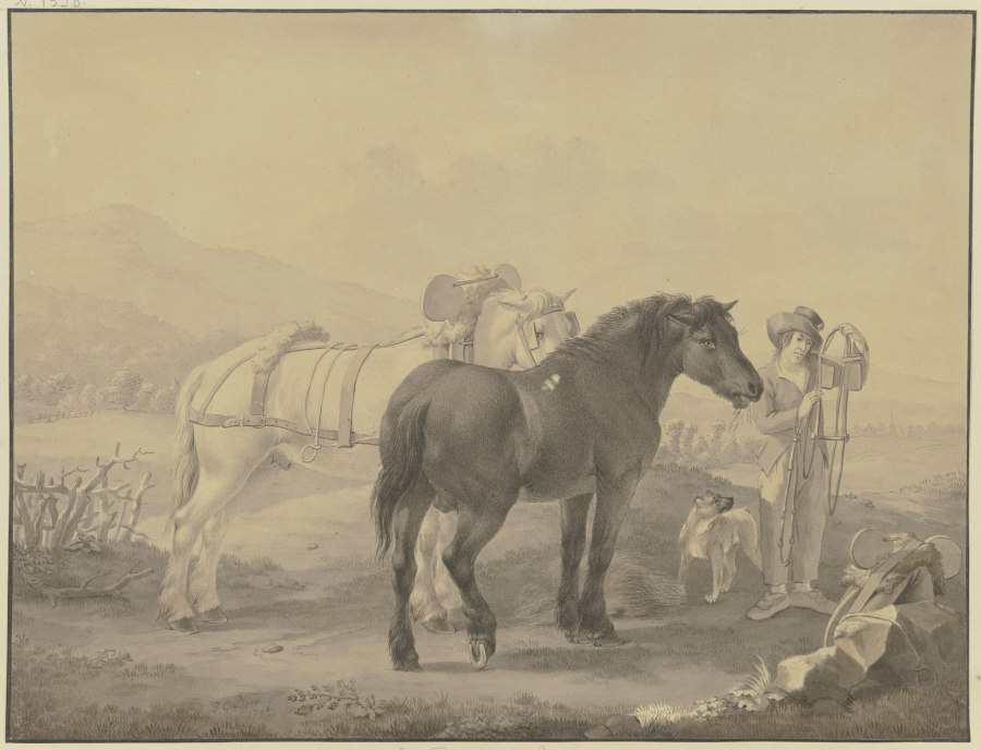 French horses a Johann Georg Pforr
