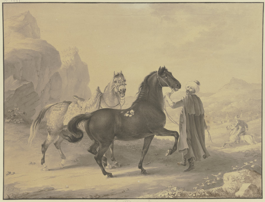 Turkish horses a Johann Georg Pforr