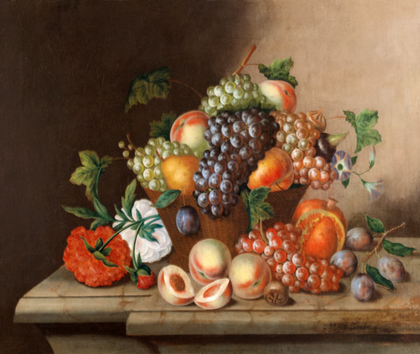 Fruit still life a Johann Georg Seitz