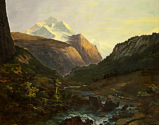 The Jungfrau and the Eiger a Johann Georg Volmar