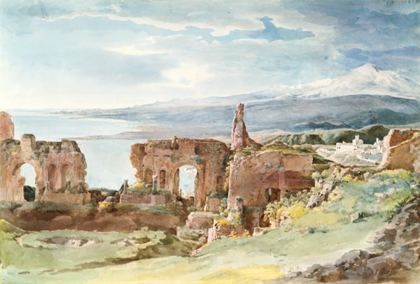 The Greek theatre in Taormina. a Johann Georg von Dillis