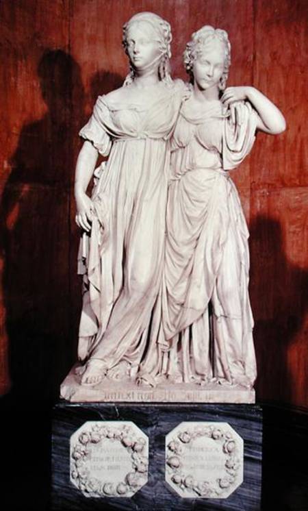 Double statue of the Princesses Louise (1776-1810) and Frederica (1778-1841) of Prussia a Johann Gottfried Schadow