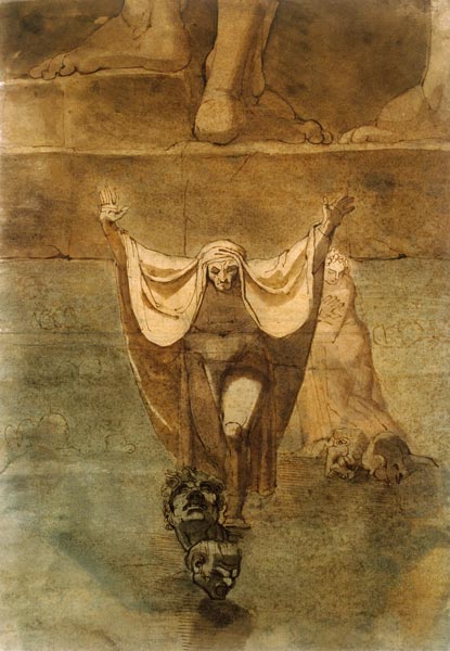 Dante and Vergil on the ice of the Kozythos a Johann Heinrich Füssli