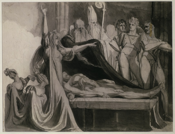 Kriemhild mourns Siegfried a Johann Heinrich Füssli
