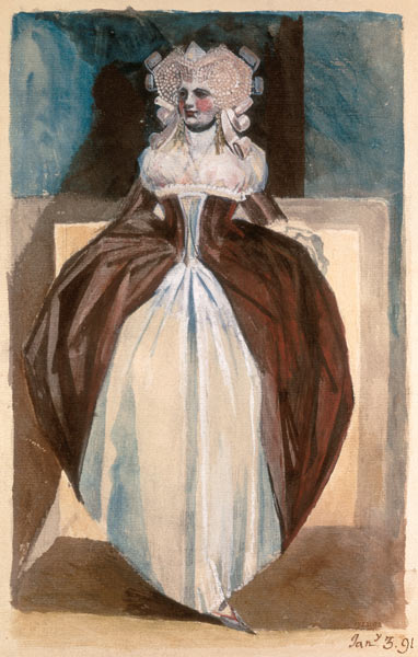 Woman in 17th century costume a Johann Heinrich Füssli