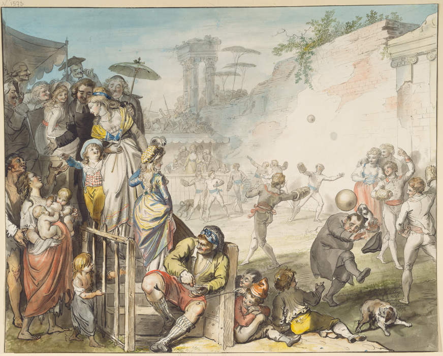 Ball Game in Rome a Johann Heinrich Ramberg