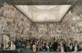 The Exhibition of the Royal Academy, 1787, engraved by Pietro Antonio Martini (1738-97)