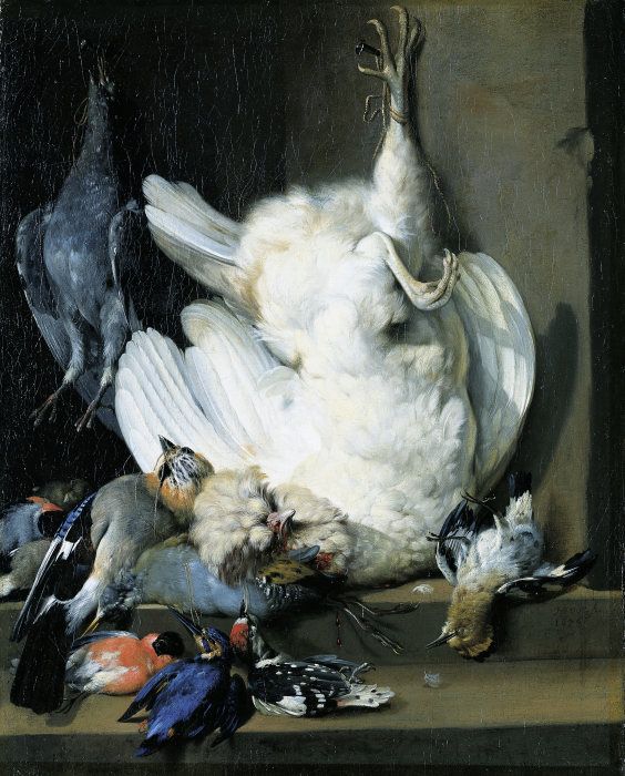 Still Life with Dead Poultry a Johann Heinrich Roos
